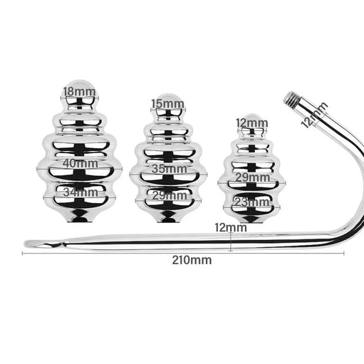 Anal Screw-in Set Hook Ribbed GreatBenefit 8826 0928